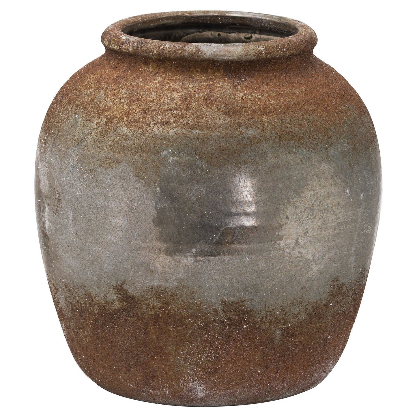 Aged Stone Earthy Textured Hand Painted Extra Large Vase