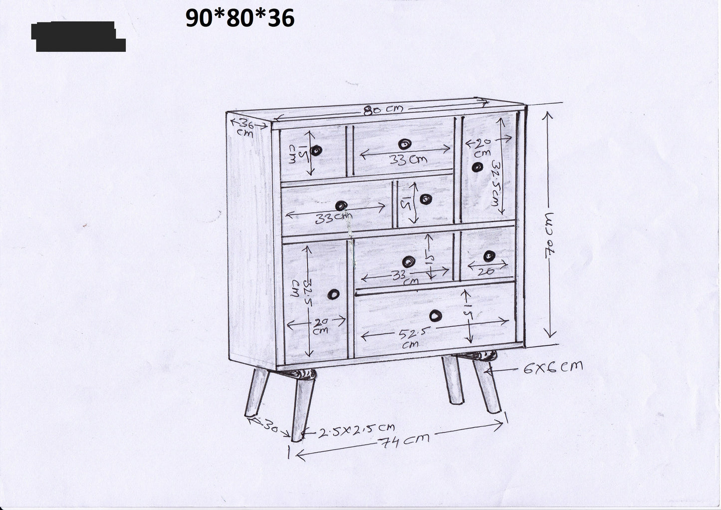 Nordic 9 Drawer Solid Wood Chest Of Drawers In Oak Finish