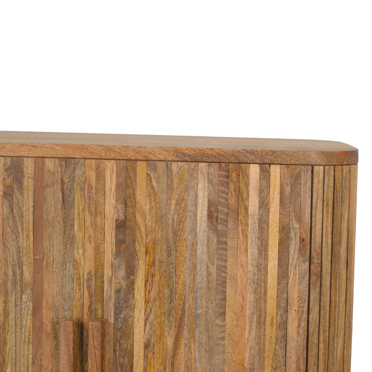 Stripe Cabinet Solid Wood In Oak Finish