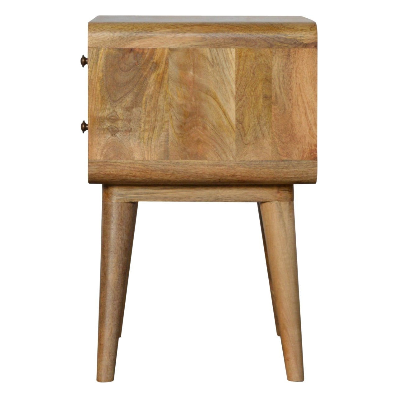 Curved Oak Solid Wood Bedside Table